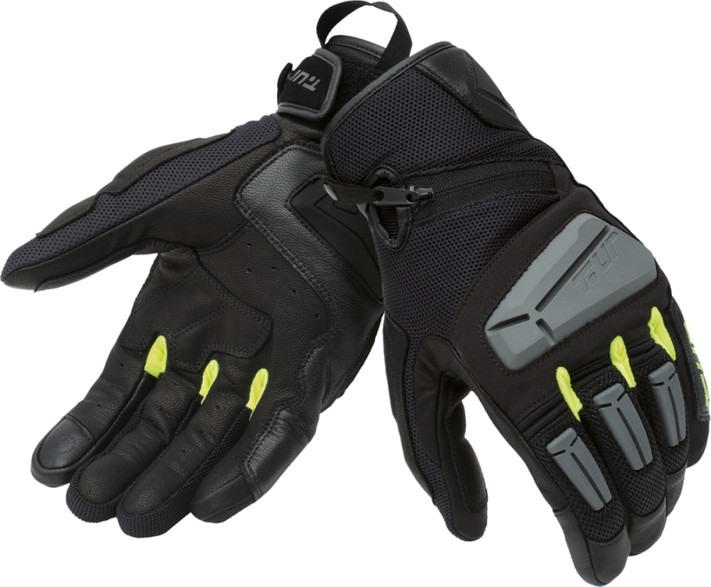 T. UR Handschuh G-Four schwarz-grau-neon gelb L