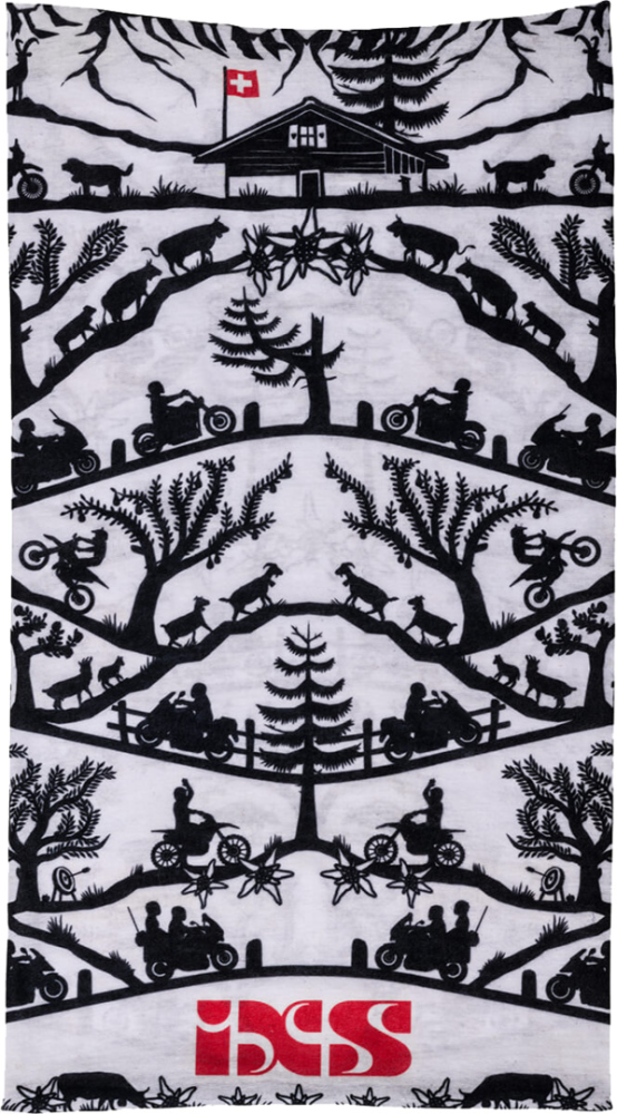 IXS Schlauchtuch Micro weiss-schwarz 00