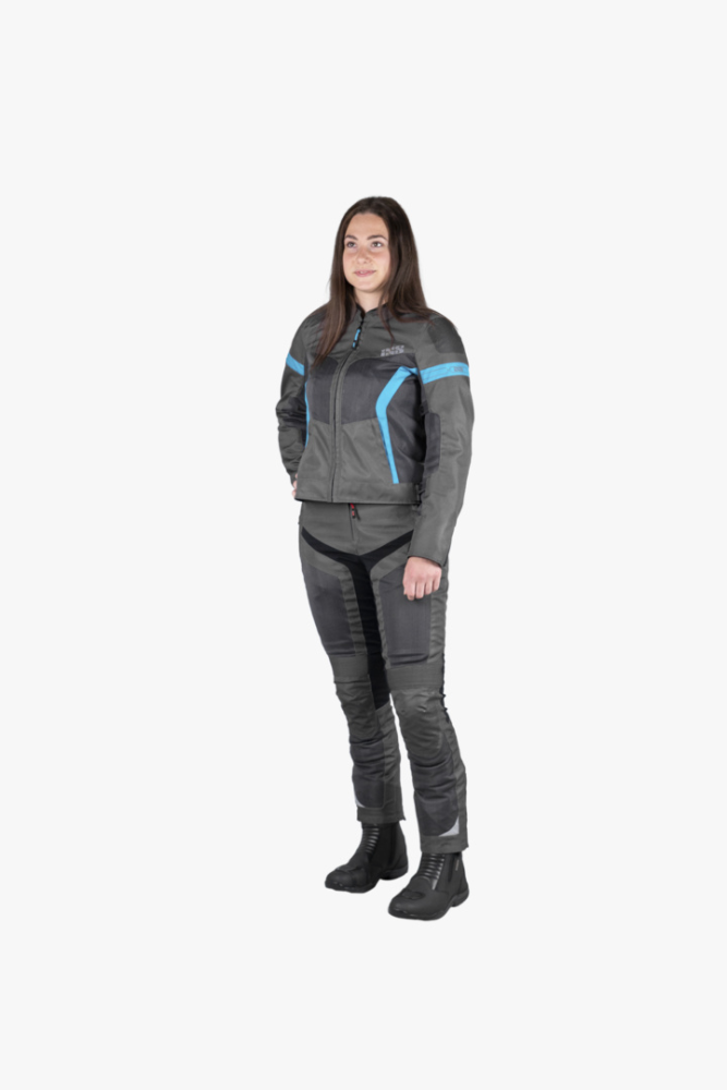 IXS Sport Damen Jacke Trigonis-Air dunkelgrau-grau-türkis DM
