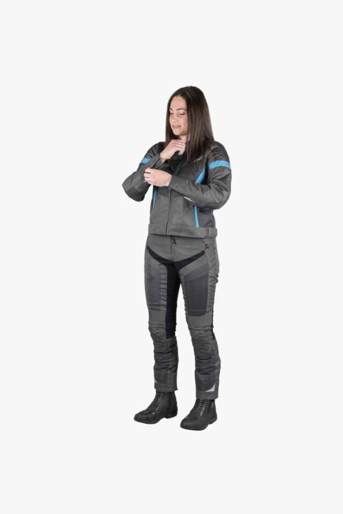 IXS Sport Damen Jacke Trigonis-Air dunkelgrau-grau-türkis DM