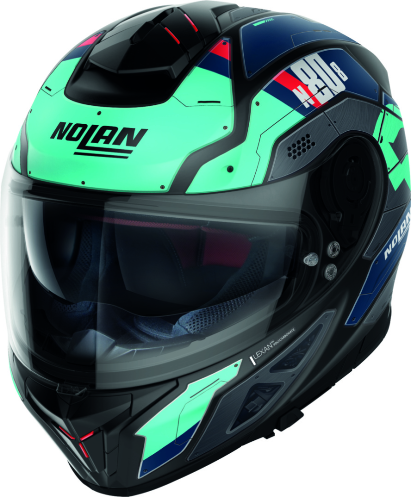 Nolan Integralhelm N80-8 Starscream N-Com #37 matt-türkis-schwarz S