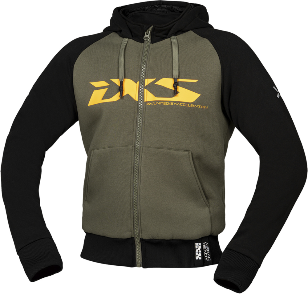 IXS Rapid 1.0 Hoodie oliv-orange M