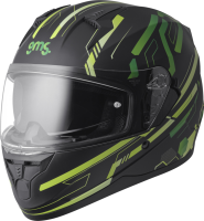 gms Integralhelm Hexago Graphic matt-grün S