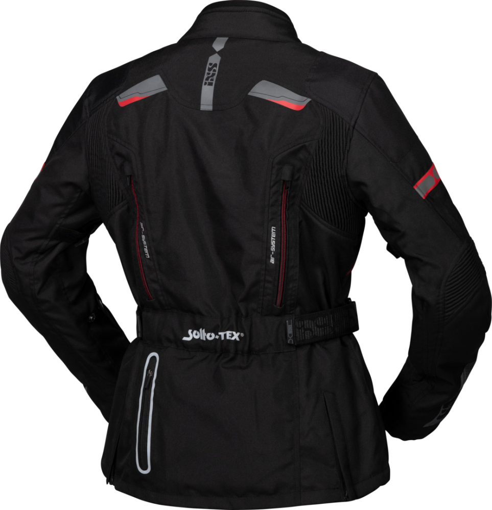 IXS Tour Damen Jacke Liz-ST schwarz-rot DXL