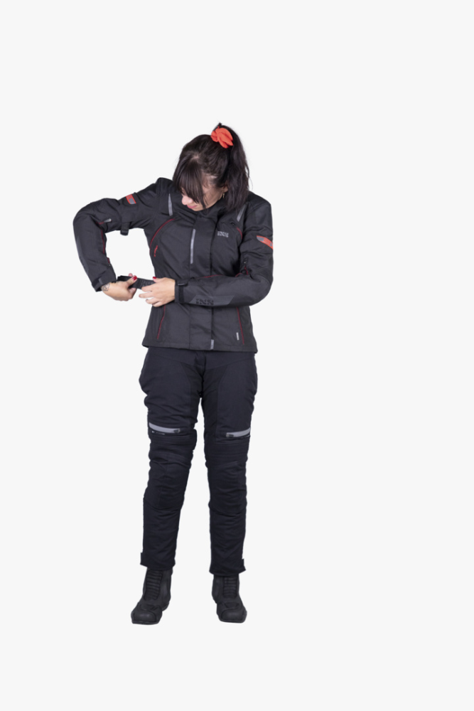 IXS Tour Damen Jacke Liz-ST schwarz-rot D4XL
